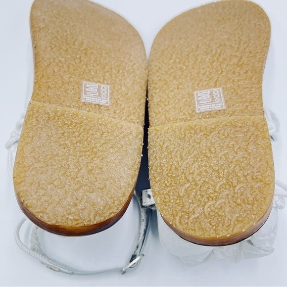 Free People Womens Caroline Cali White Leather Boho Flat Sandals Shoes Sz 40 10 - Picture 11 of 12